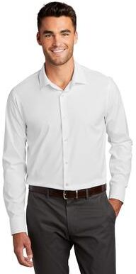Port Authority W680 City Stretch Shirt in White size 2XL   Polyester/Spandex Blend