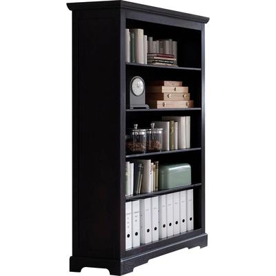 Bücherregal SIT "Montreux aus massiver Akazie mit 5 offenen Fächern", braun (dunkelbraun), Regale, Bücherregal, Massiver Bücherschrank mit verstellbaren Böden