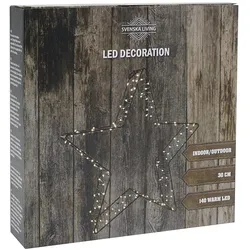 Lichterkette, Sterne 140LED 30cm schwarz (0.31 m)