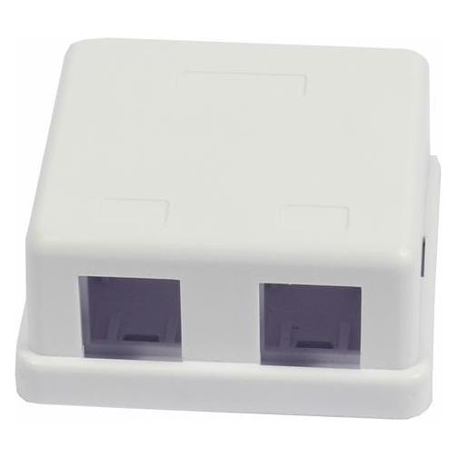 Synergy 21 Keystone Modulträger AP Dosen für 2xTP-Modul Reinweiss (Keystone Modulhalter) (S216348)