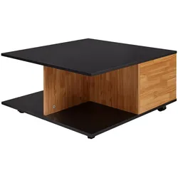 WOHNLING WL6.067 Design Couchtisch Anthrazit/Sandeiche 70 cm x 70 cm x 36 cm