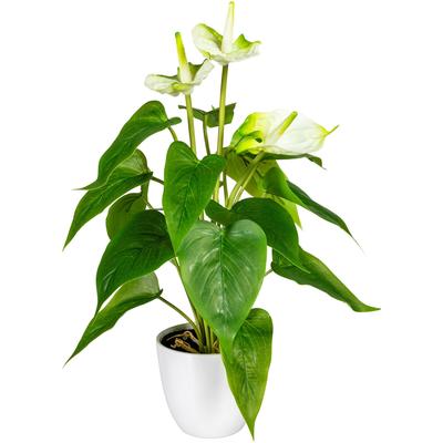 Kunstpflanze OTTO HOME "Haune", weiß, B:16cm H:40cm, Kunststoff, Kunstpflanzen, Kunstpflanze, im Topf