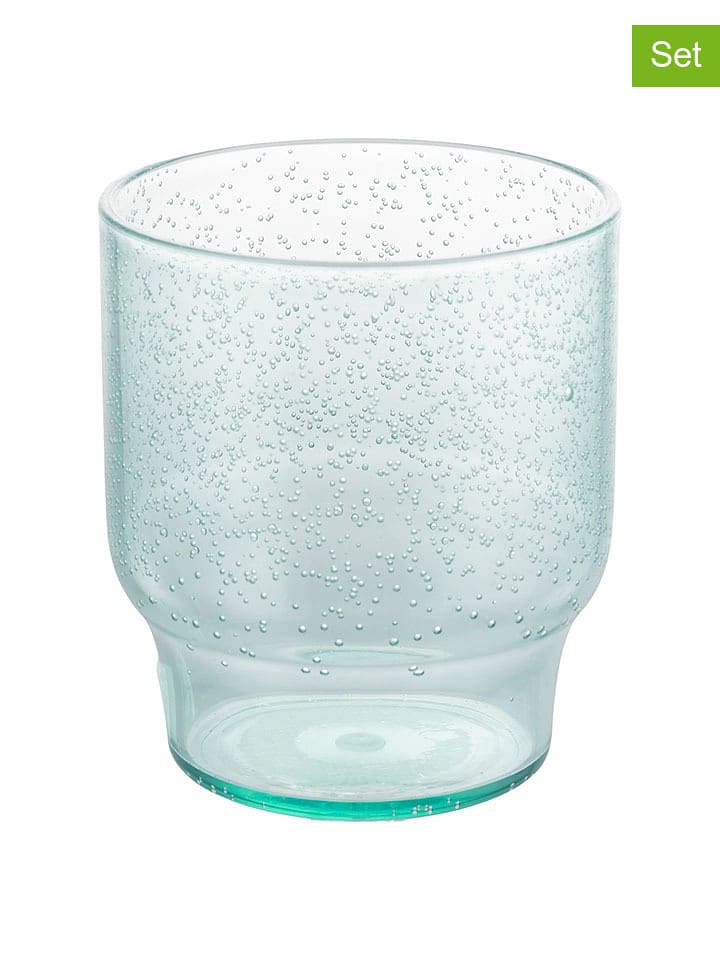 Villa d´Este 6er-Set: Wassergläser "Unico" in Türkis - 325 ml - onesize