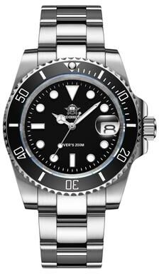 Quick Pick Pro ADDIESDIVE Stainless Steel Quartz Watch For Men Waterproof Business & Sports Timepiece black Steel