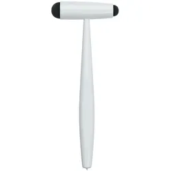 Reflexhammer nach Troemner, groß, 23 cm, Aluminium und Messing, weiß