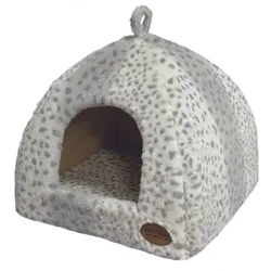 NOBBY Höhle "ALANIS" leopard grau 40 x 40 x 35 cm