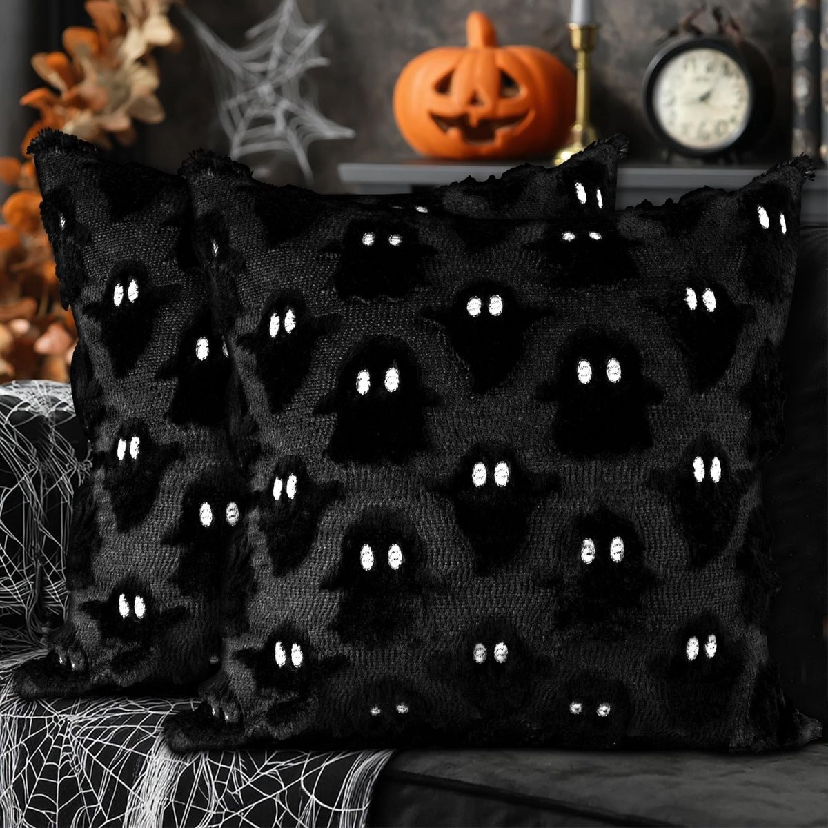 ONF3 Halloween Kussenslopen - Decoratieve Zwarte Kussens voor Halloween en Thanksgiving