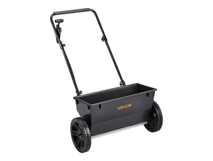 Vevor Epandeur Engrais Capacite 22\,6 Kg Epandeur A Semence Largeur Epandage 46 Cm Semoir A Pousser Pour Semer Les Graines\, Jardinage\, Pelouse Et Gazon\, 30 Reglages\, Avec Roues En Plastique 25\,4 Cm
