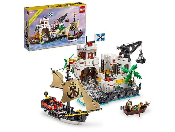 Lego Icons Eldorado Festung Bauset Piraten Geschenk enthält Piratenschiff und 8 Minifiguren, nostalgische Geschenkidee für Erwachsene, die EIN lohnendes Projekt lieben, Home Office Decor 10320