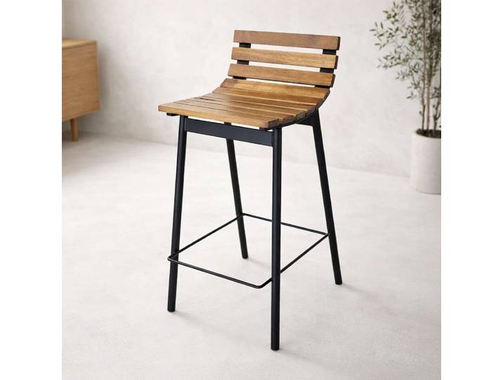 Chaise de cuisine bois et métal - Curve