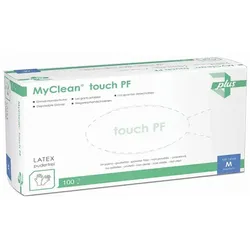 Latexhandschuhe MaiMed MyClean touch PF Größe S Handschuhe Gr. 7, puderfreie, unsterile Latexhandschuhe, 100 Stück/Box