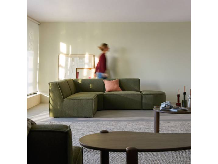Modul-Ecksofa mit grünem Stoffbezug, 4–5 Sitzplätze Dario - Grün - Fabric