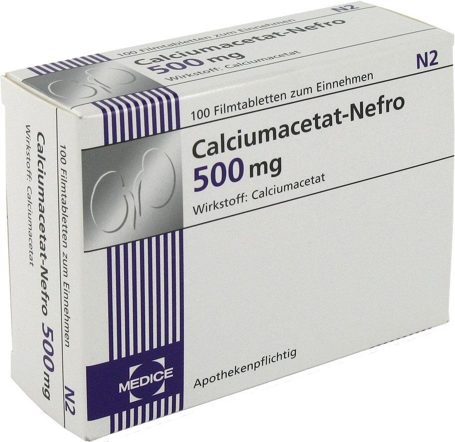 Medice Calciumacetat Nefro 500 mg Filmtabletten