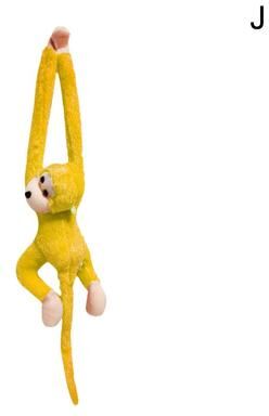 JoyToys Long Arm Monkey Plush Toy Hanging Stuffed Animal Cute Curtain Decor Gift yellow