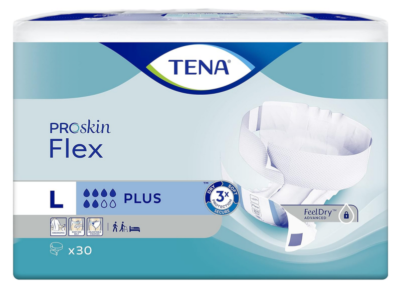 Tena Proskin Flex Plus Large - 3 paquets de 30 protections