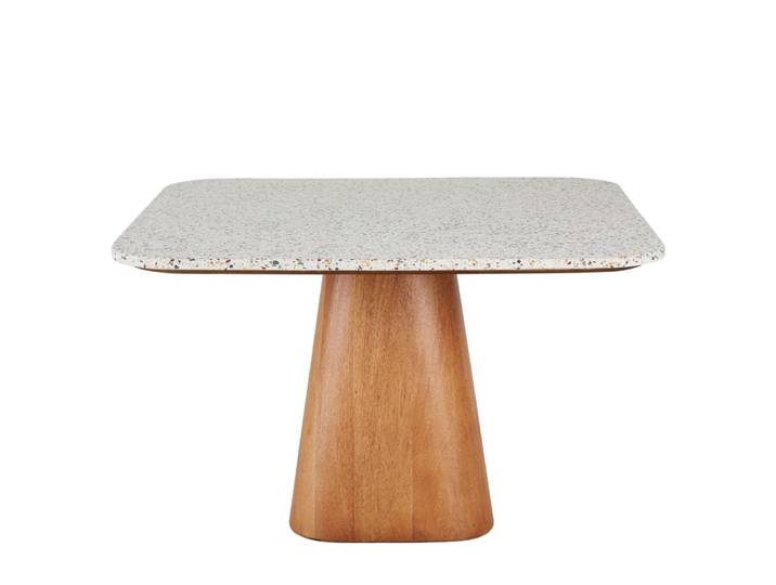 Esstisch mit Terrazzo-Effekt, weiß