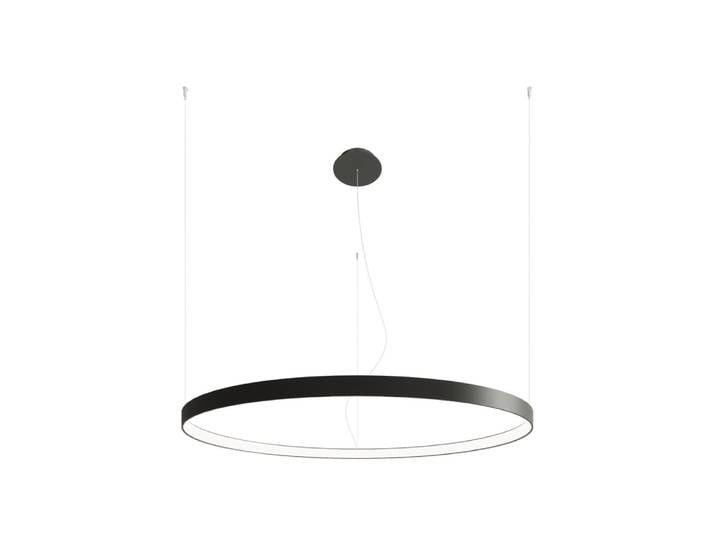 Lustre aluminium noir h 150 cm