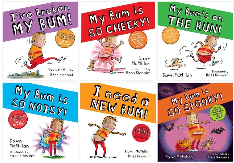 Scholastic New Bum Series 6 Books Collection Set by Dawn McMillan – Funny Picture Story Collection for Kids