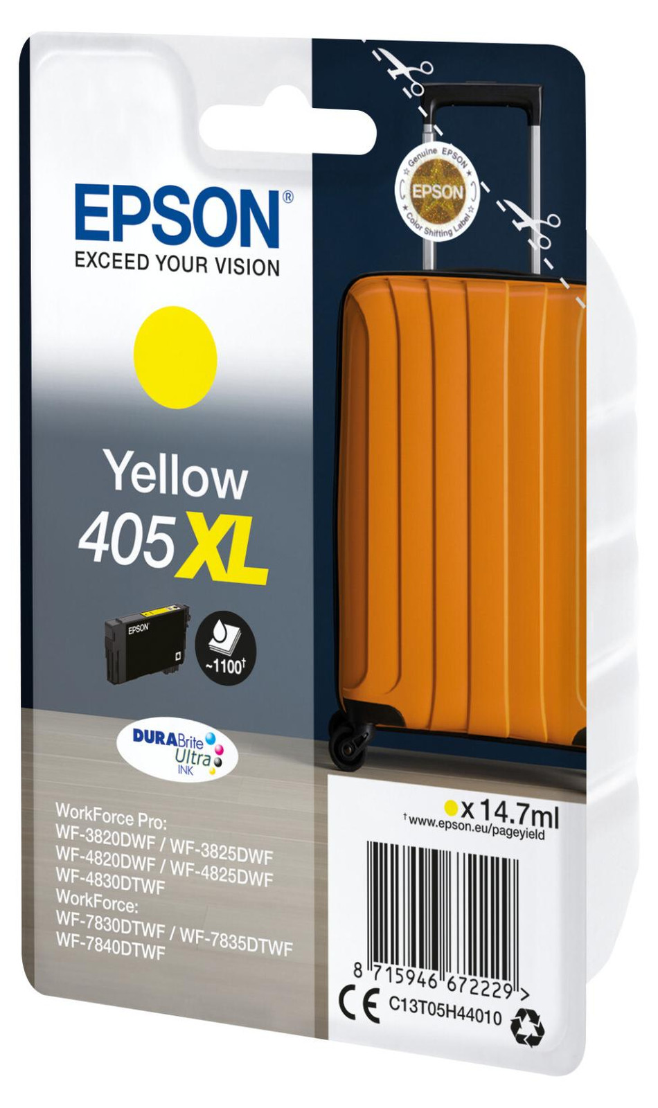 Epson 405XL Inktpatroon Geel - 14,7 ml - Origineel