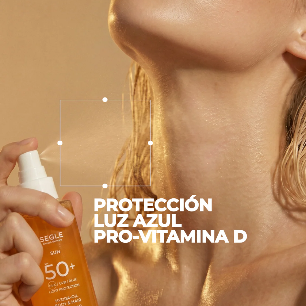 Segle Sun Hydra-Oil: Spray para el cuerpo y el cabello con SPF 50 200mL SPF50