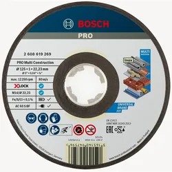 Bosch PRO Trennscheibe X-LOCK gerade Multi Material ACS 60 V BF - 2608619269
