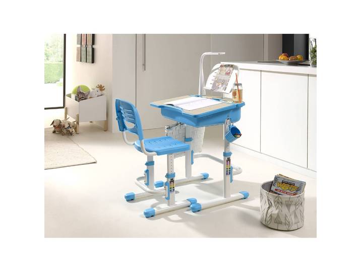 Kinderschreibtisch Comfortline I 71 x 54 x 55cm Multicolor/Weiß/Hellblau