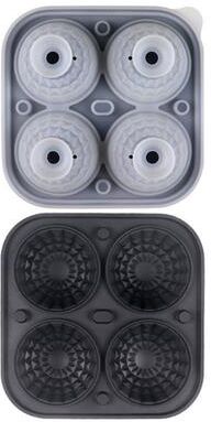Lush Living Finds Prism Ice Sphere Mold With Lid For Whiskey Cocktails And Chilled Drinks black 2pcs