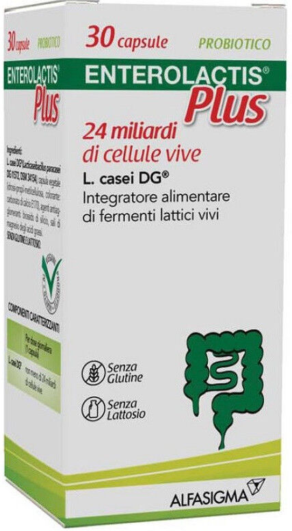 Alfasigma Paraf Enterolactis Plus Fermenti Lattici 24 Miliardi Alta Concentrazione 30 Capsule