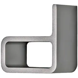 Hausnummer Entrance Authentics Aluminium eloxiert grau, Designer Jehs + Laub, 10x10x5.5 cm