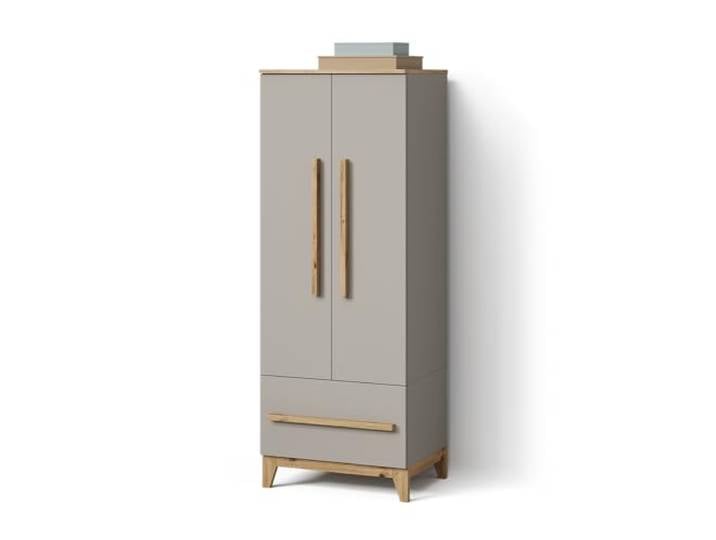 Livinity Kinderkleiderschrank Mailo , Cashmere/Artisan-Eiche 70 x 186.8 cm mit Sitzbankfür stilvolle Aufbewahrung mit viel Platz