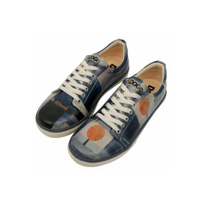 Sneaker DOGO "Classic Schnürsneaker Be Different Damen Sneaker", Damen, Gr. 37, Normalschaft, blau, Lederimitat, Schuhe Sneaker, Handgefertigt
