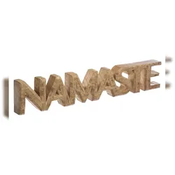 Atmosphera - Tischdeko Namaste Wort aus Holz 54cm