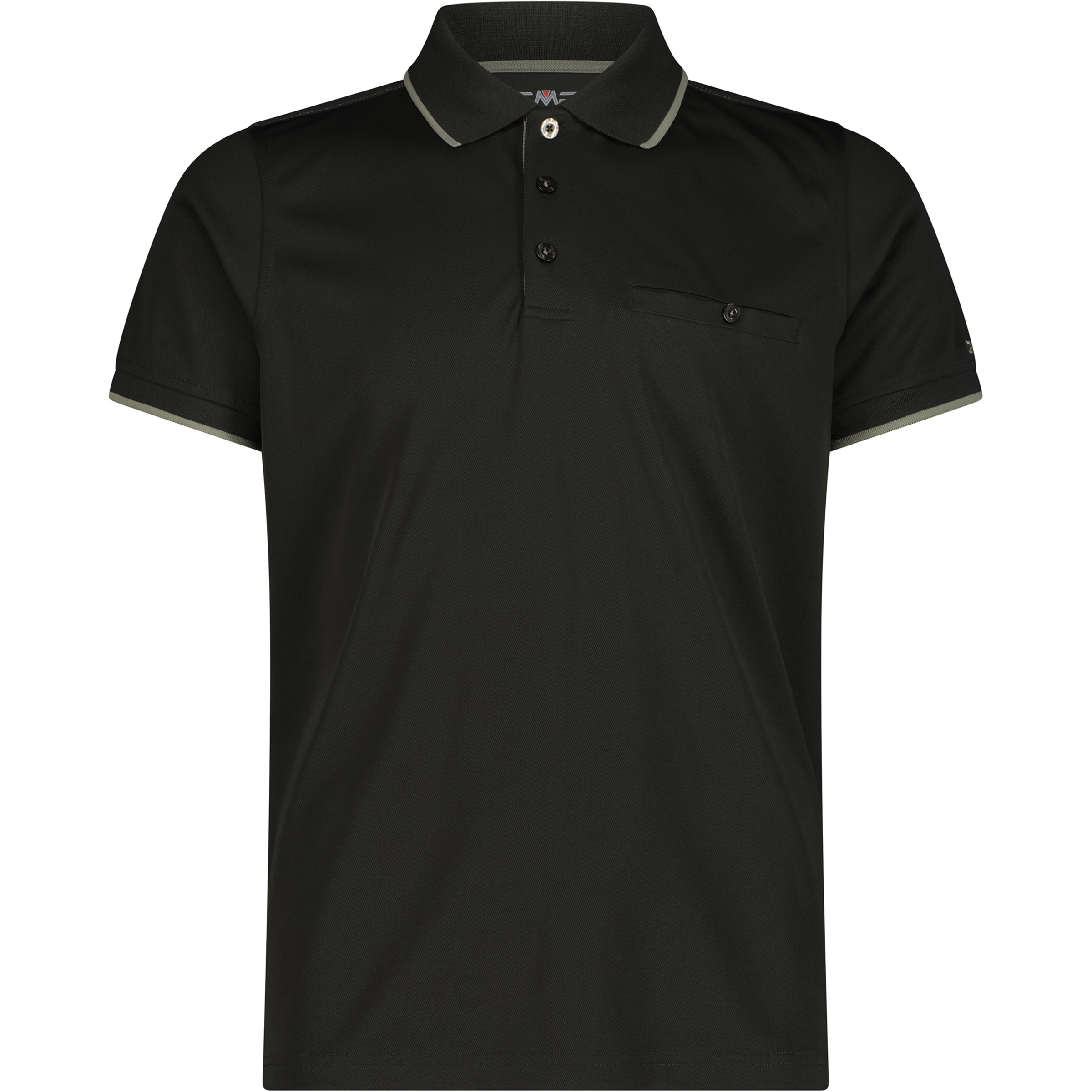 CMP Piquet Polo Herren T-Shirts schwarz Größe XXL Lifestyle Atmungsaktiv