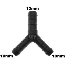 WamSter® Y Schlauchverbinder Pipe Connector reduziert 10mm 10mm 12mm Durchmesser