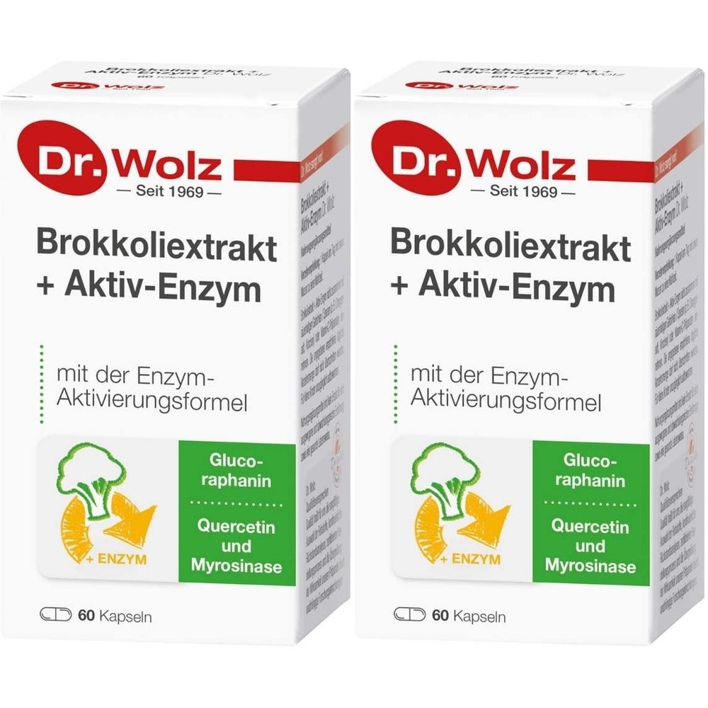 Brokkoli EXTRAKT+Aktiv-Enzym Dr.Wolz msr.Kaps. 2x 2x60 St Kapseln magensaftresistent
