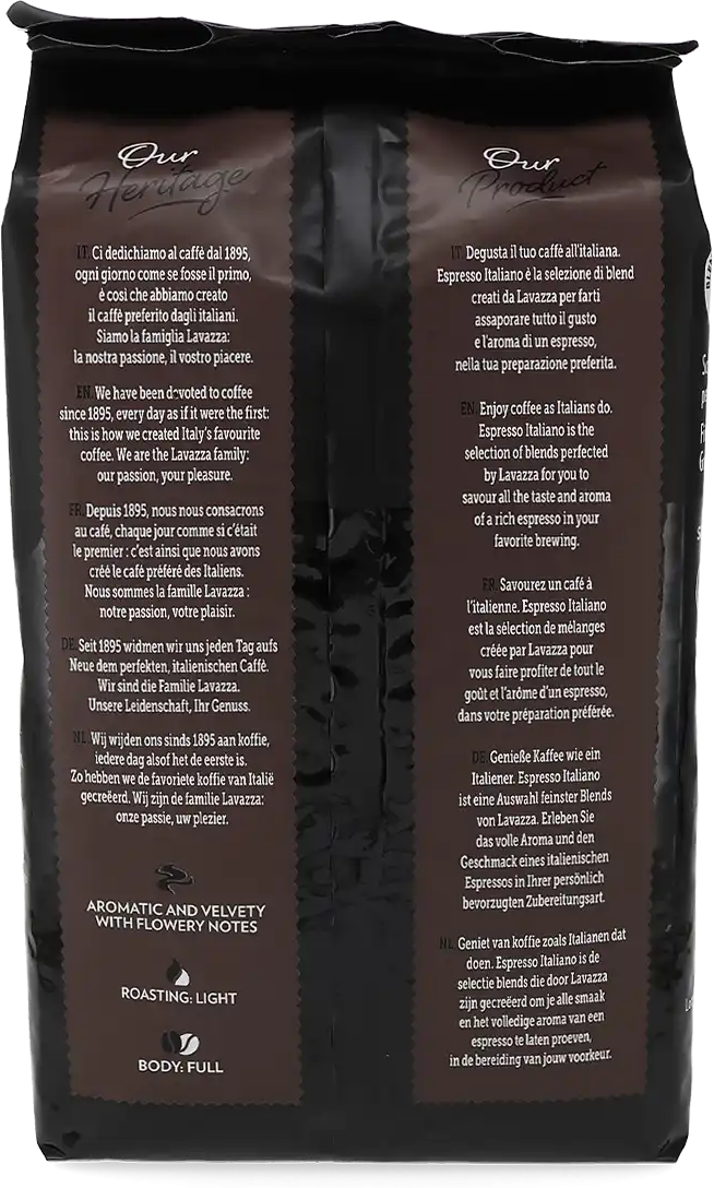 1 kg Espresso Italiano Classico Lavazza Grains de café - Espresso - Moyen - Meilleur café - Pas cher