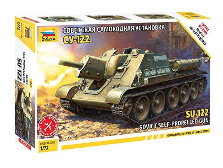 Zvezda Model 5043 Sovjet zelfrijdend kanon SU-122, schaal 1/72