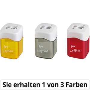 M+R Spitzer Quattro Swing for Lefties, sortiert, doppelter Dosenspitzer, aus Kunststoff