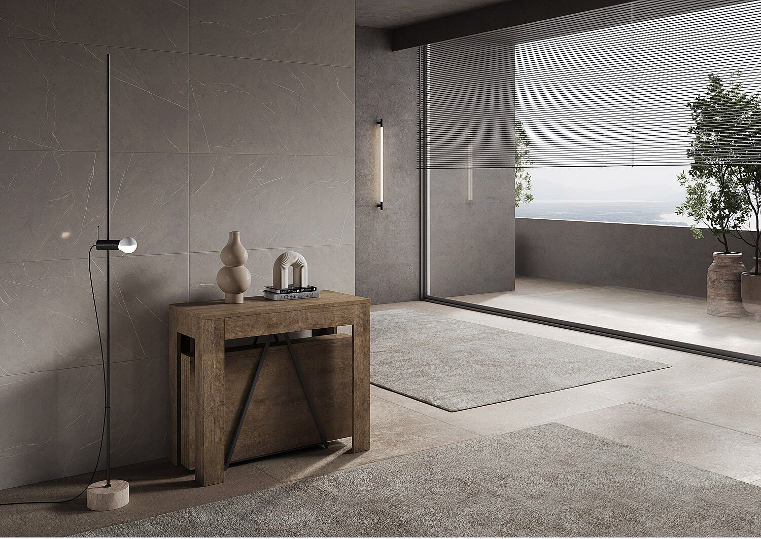 ITAMOBY Consola extensible 90x42/302 cm Scicca Nogal