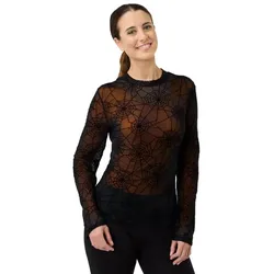 Langarmshirt "Spinnennetz", schwarz