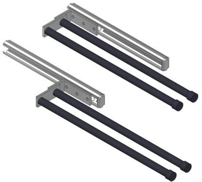 Giese GmbH Giese Handtuchhalter 91315-14 doppelt ausziehbar, 380 bis 560 mm, schwarz matt