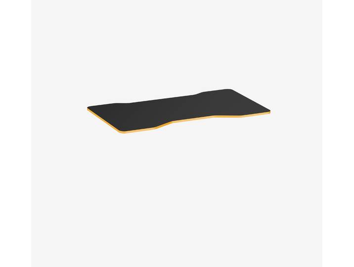 Gaming Tischplatte Cockpit, Schwarz, Klassik, 1400 x 800 x 19 mm, Kante Sundown
