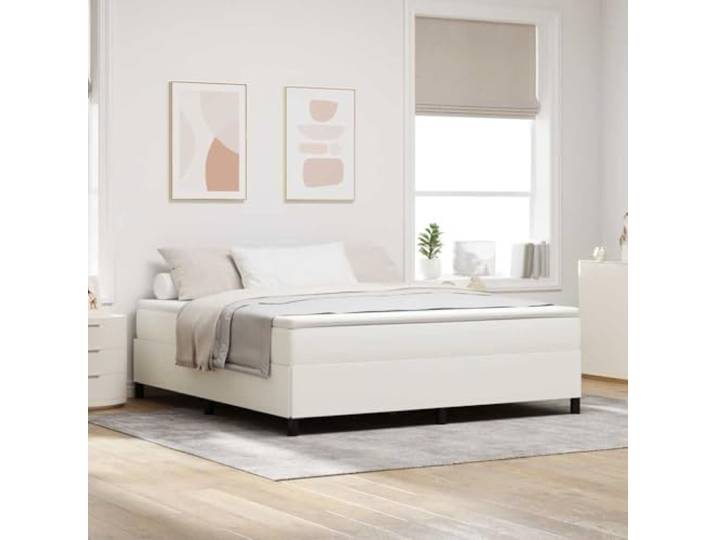 Modernes Cordstoff Design Minimalistisch Schlafzimmer Elegant Creme 180 x Boxspringbett Creme 180x200 cm Cordstoff Luxus Doppelbett mit Lattenrost Modernes Polsterbett Hotelbett Samtweich Stabil