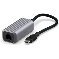 Unisynk USB-C to Network Adapter Grey (USB-C), Dockingstation + USB Hub, Grau
