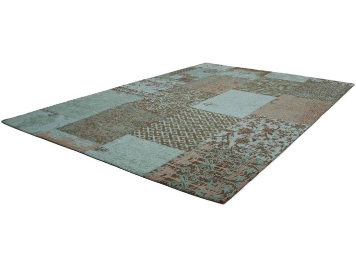 Teppich KAYOOM Symphony 160 Gr. 3, blau (türkis), B:120cm H:8mm L:170cm, Baumwolle, Teppiche, Teppich, Flachgewebe, reine Baumwolle, Wohnzimmer