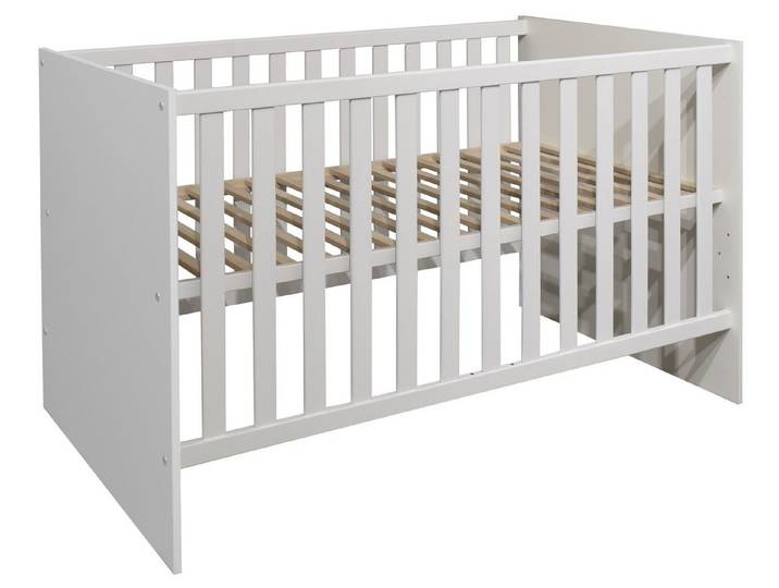 Storado Babybett Sienna 70×140cm, umbaubares Babybett mit Lattenrost, Farbe wählbar, Höhenverstellbarer Lattenrost mit praktischen Schlupfsprossen