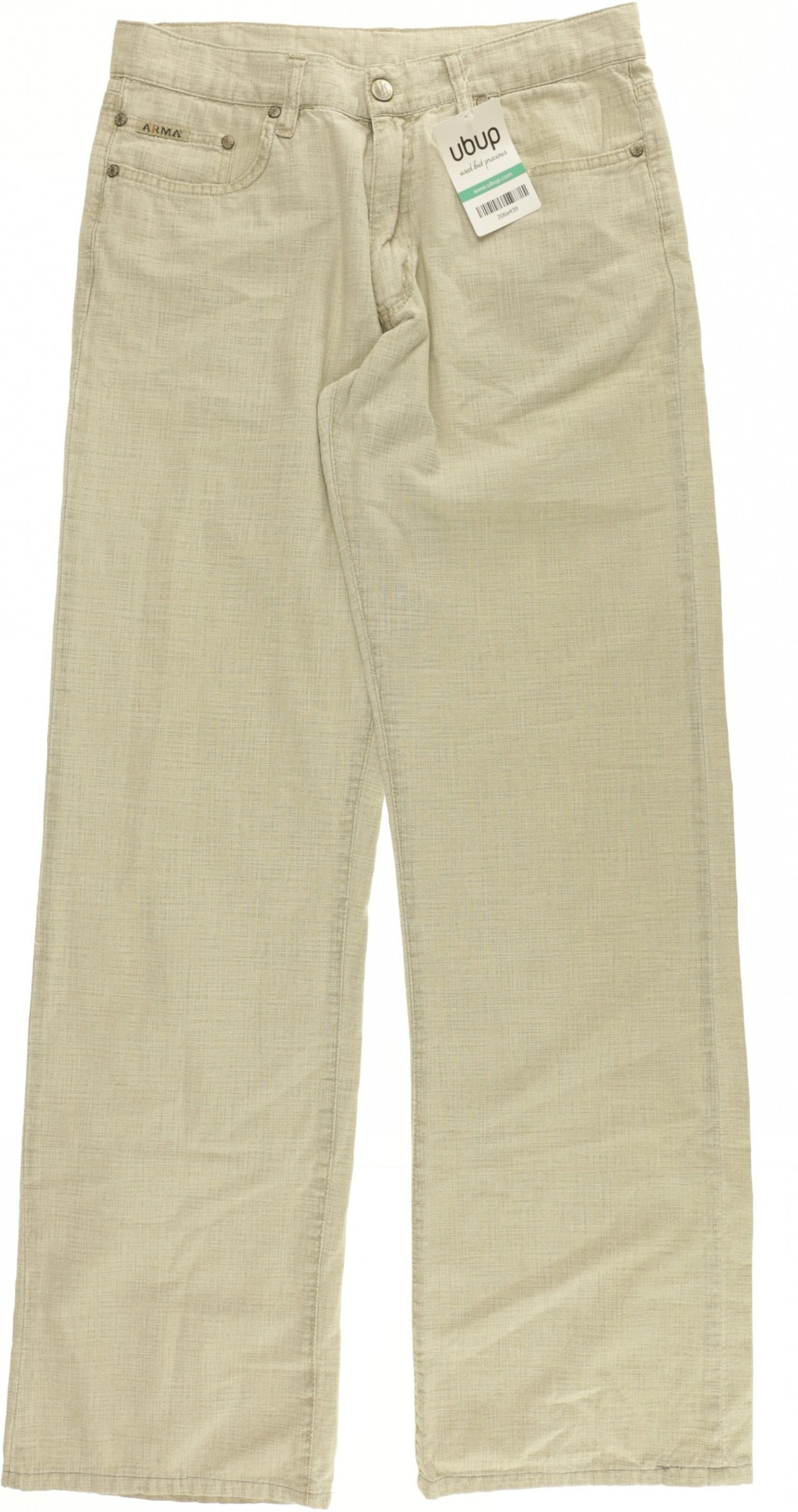 Second Hand Einzelstücke Damen Stoffhose, Beige, Gr. W30, Baumwolle - Second Hand
