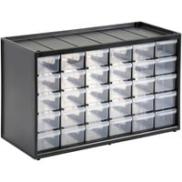 Kleinteilemagazin 1-93-980, Werkzeugbox schwarz/transparent, 30 Schubladen