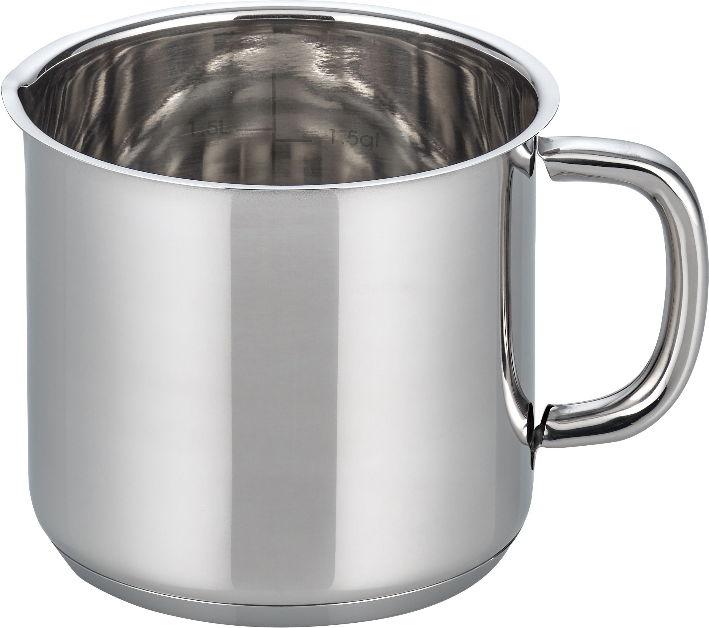 Milchtopf ELO BASIC "Opal", silber (edelstahlfarben), Ø:14cm, Töpfe, Milchtopf, Induktion edelstahlfarben Ø 14cm