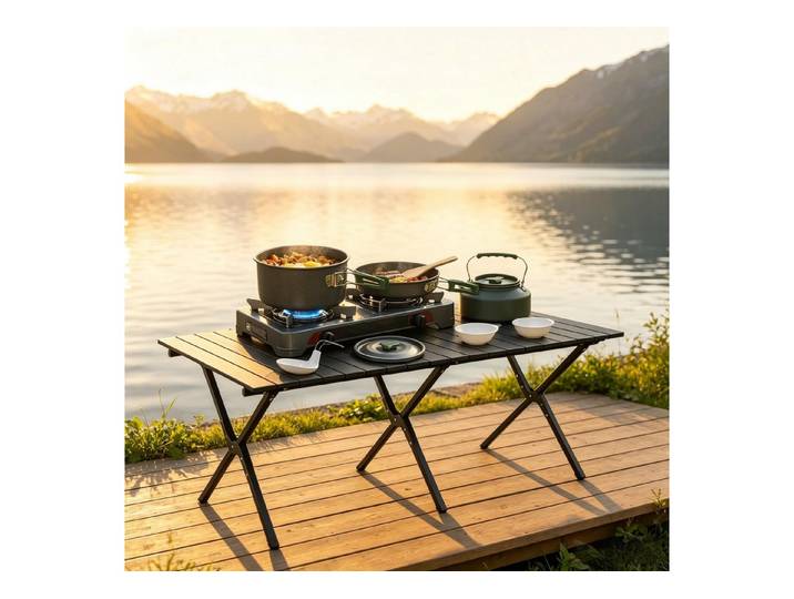 FELIXLEO Topf-Set Camping Kochgeschirr Set 11 Stück Aluminium Tasche Anti Hitzegriffe